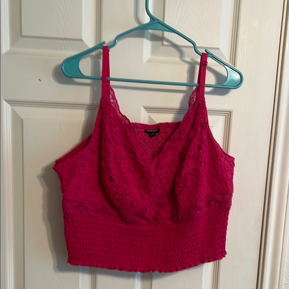 Torrid Red Sleeveless Crop Camisole